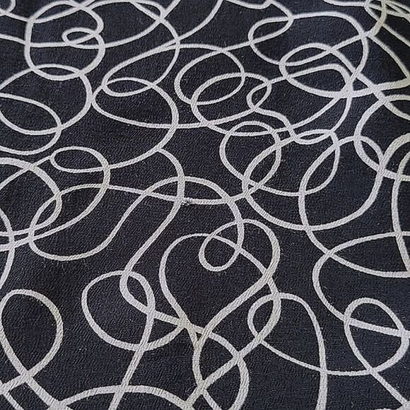 Vtg black and white scribble print summer midi skirt - Picture 13 of 15